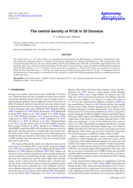 The Central Density of R136 in 30 Doradus