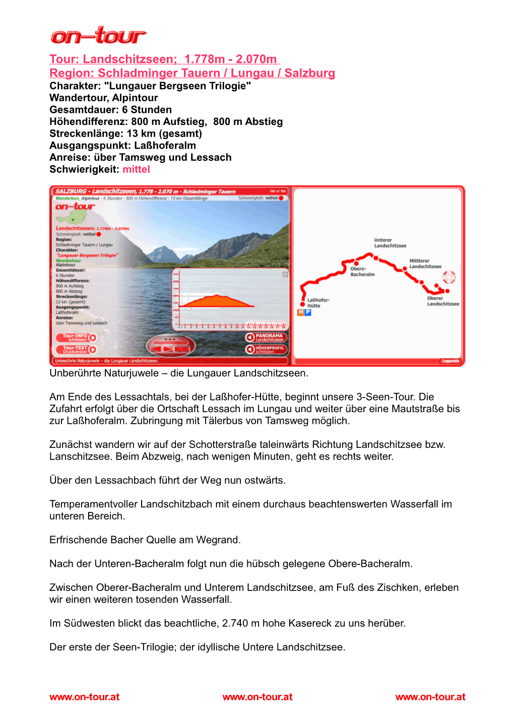 Tour: Landschitzseen; 1.778M