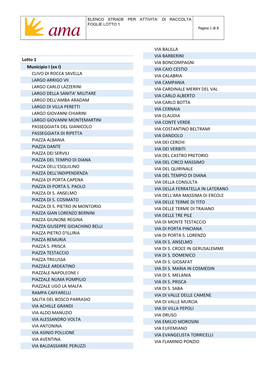 Lotto 1 Municipio I