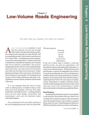 Chapter 4 Low-Volume Roads Engineering