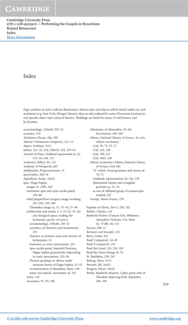Cambridge University Press 978-1-108-49139-6 — Performing the Gospels in Byzantium Roland Betancourt Index More Information Ww