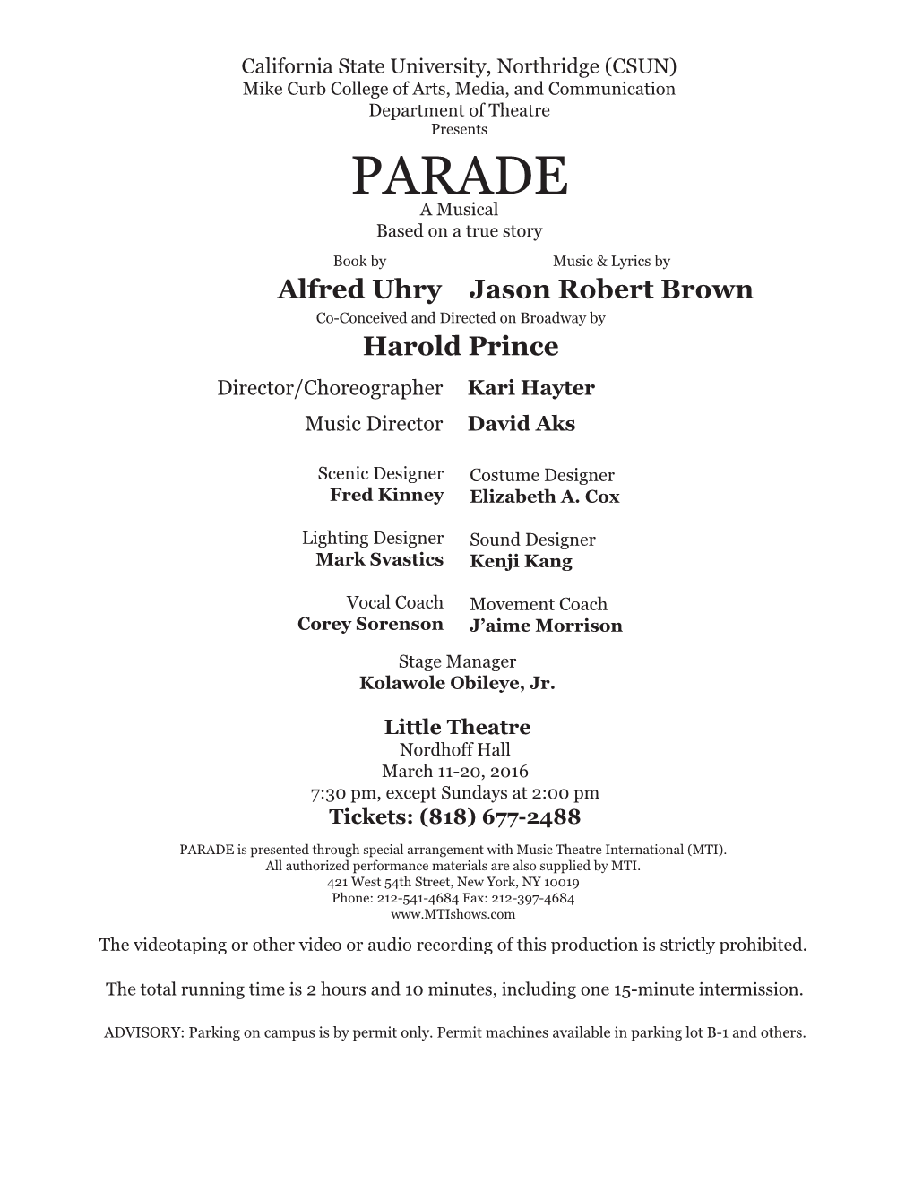 PARADE Program