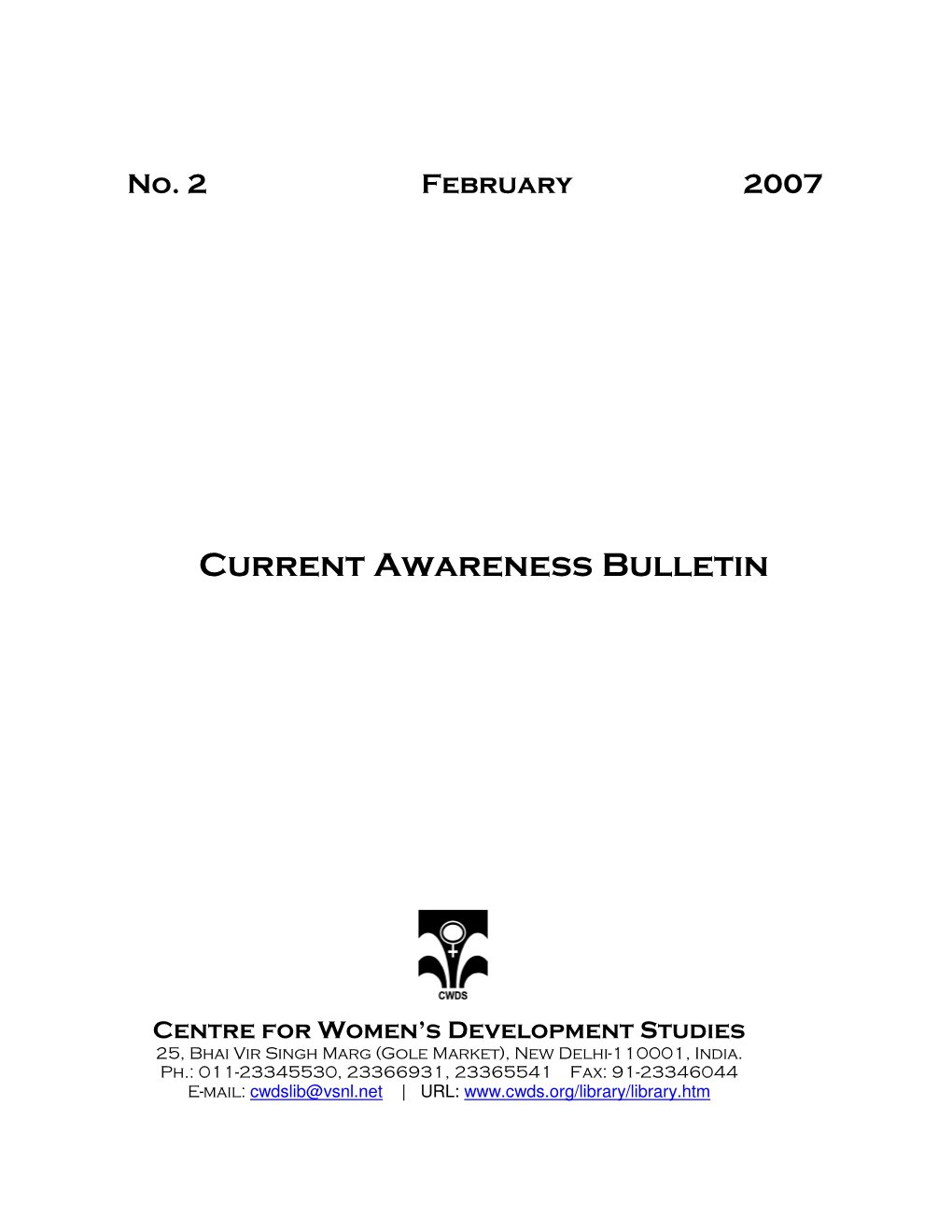 Current Awareness Bulletin