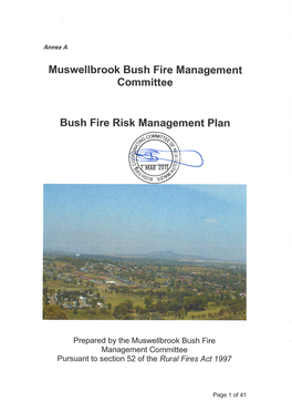 Model Bush Fire Risk Management Plan 2006