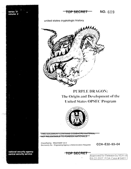 PURPLE DRAGON: the Origin and Development of the United States OPSEC Program