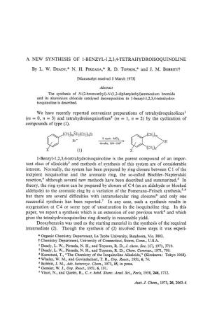 A New Synthesis of 1-Benzyl-1,2,3,4-Tetrahydroisoquinoline