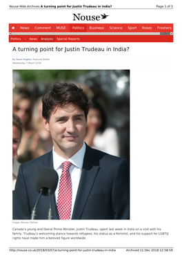 A Turning Point for Justin Trudeau in India? | Nouse