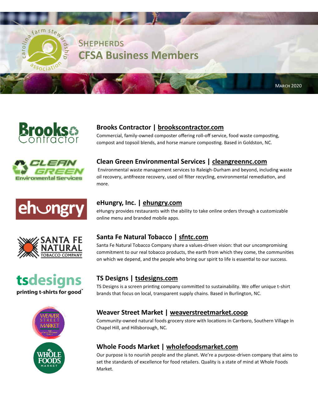 CFSA Business & Nonprofit Membership Directory