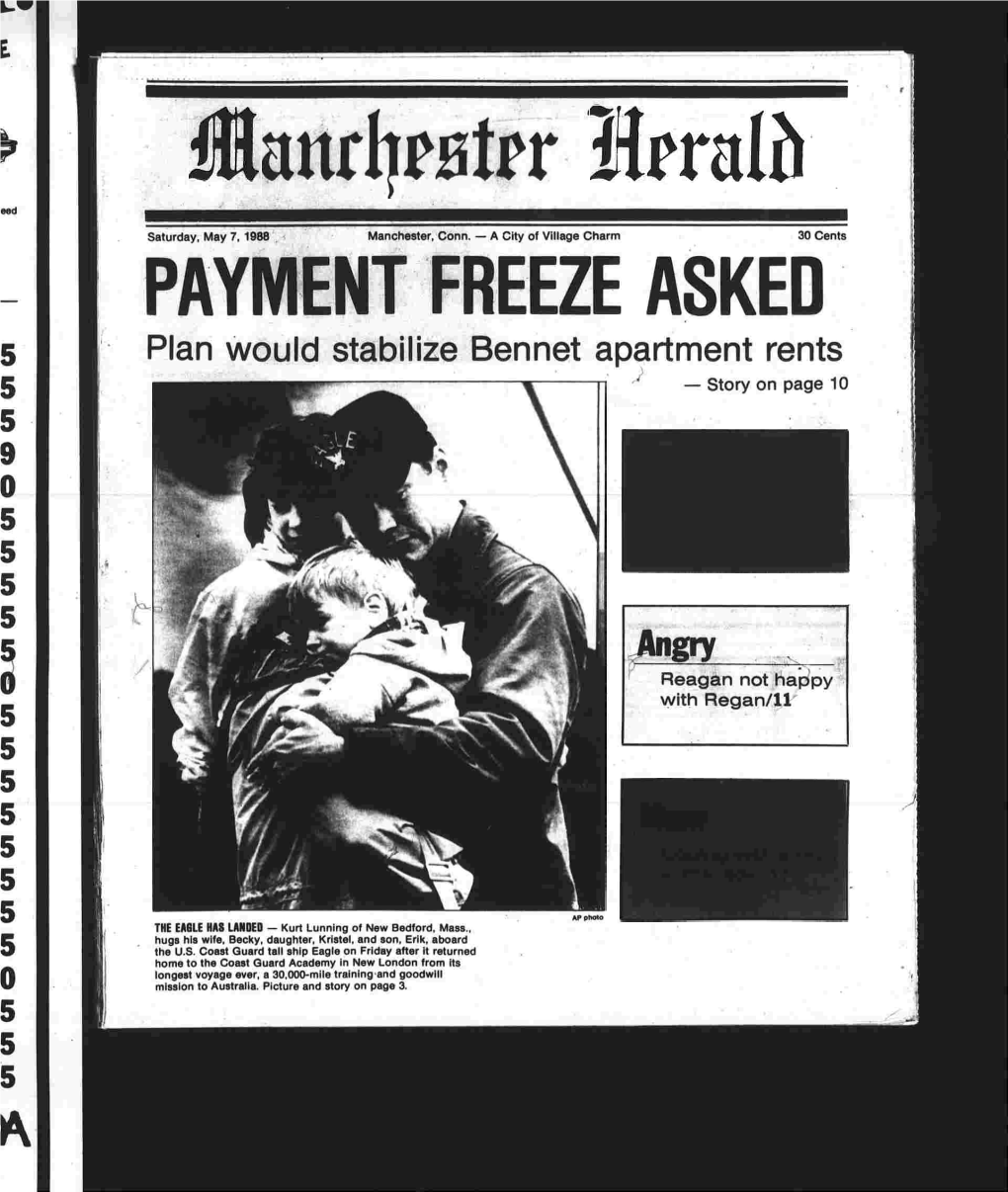 PAYMENT FREEZE ASKED 5 Plan Would Stabilize Bennet Apartment Rents 5 — Story on Page 10 5 9 0 5 5 5 Li \ 5 Ingry / Reagan Not ;Hapjpy with Regan/Llr 5 5 5 5 5 5