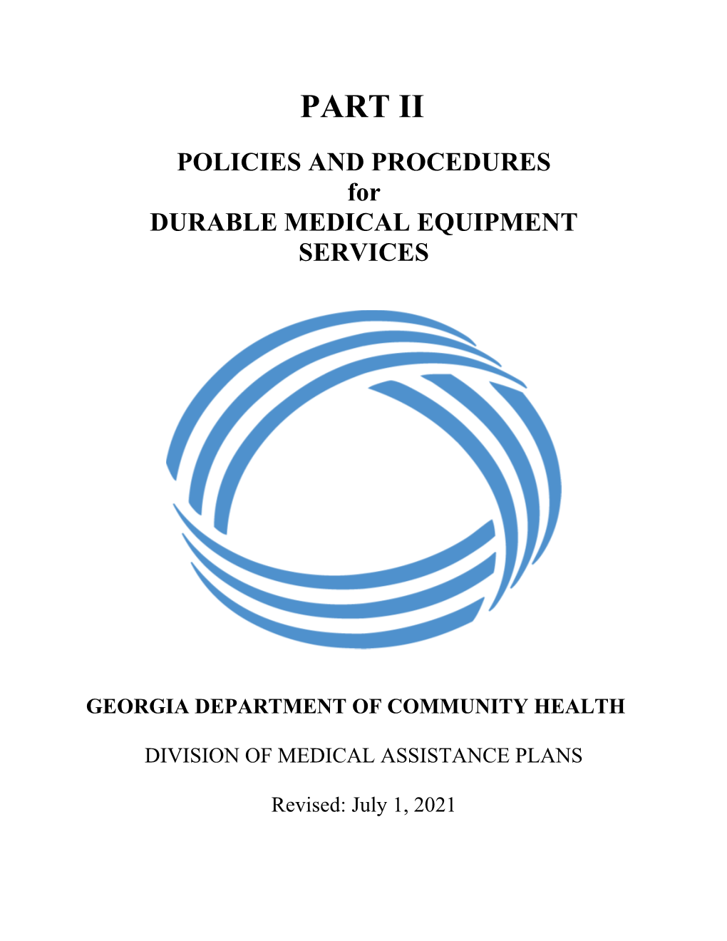 Part II Policies And Procedures Manual For Durable Medical Equipment ...