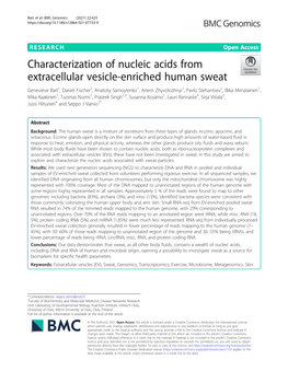 Characterization of Nucleic Acids from Extracellular Vesicle-Enriched
