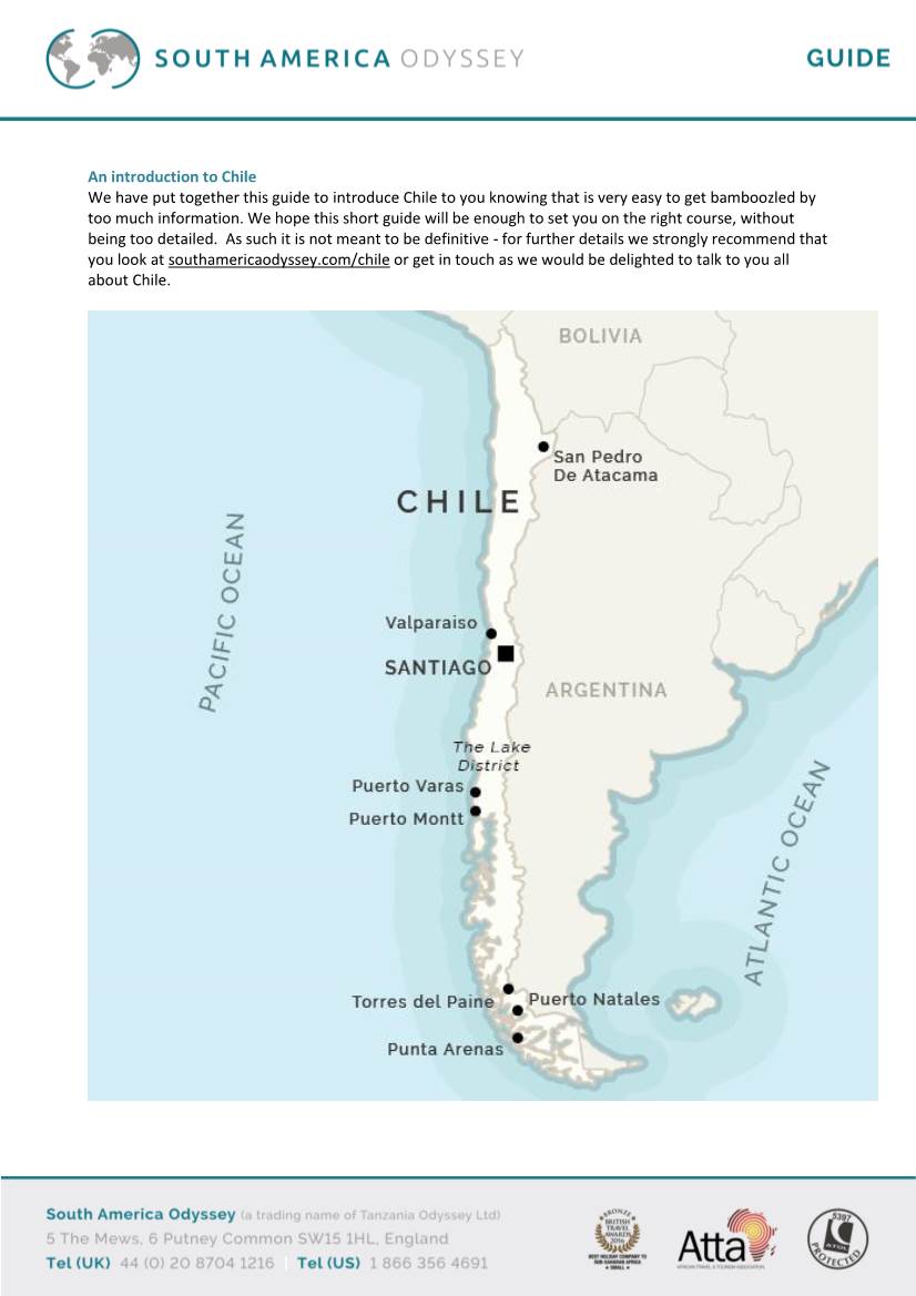 An Introduction to Chile We Have Put Together This Guide to Introduce Chile to You Knowing That Is Very Easy to Get Bamboozled by Too Much Information