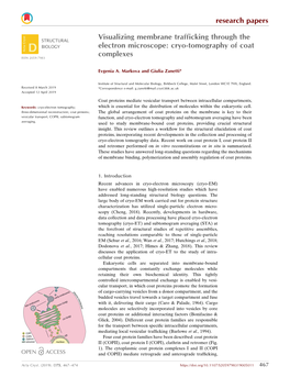 Cryo-Tomography of Coat Complexes ISSN 2059-7983