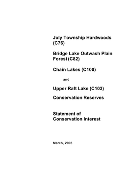 Joly Township Hardwoods (C76) Bridge Lake Outwash