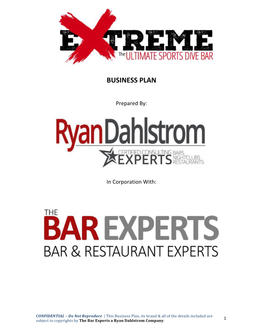 The Bar Starts Here EXTREME Sports Bar Business Plan Download