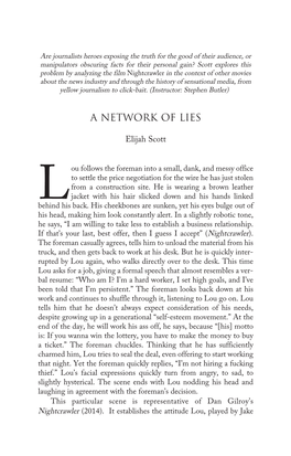 A Network of Lies