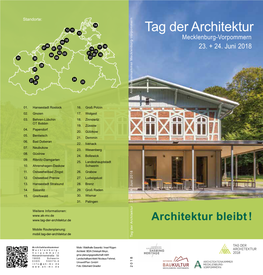 Tag Der Architektur 10 Mecklenburg-Vorpommern 09 06 17 18 07 01 05 15 23