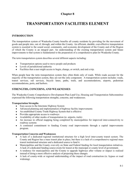 Transportation Facilities Element