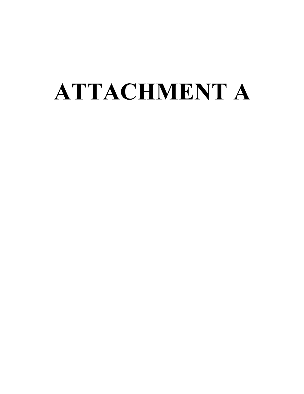 Attachment A