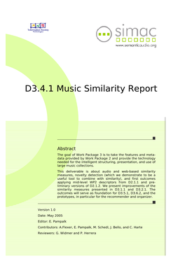 D3.4.1 Music Similarity Report