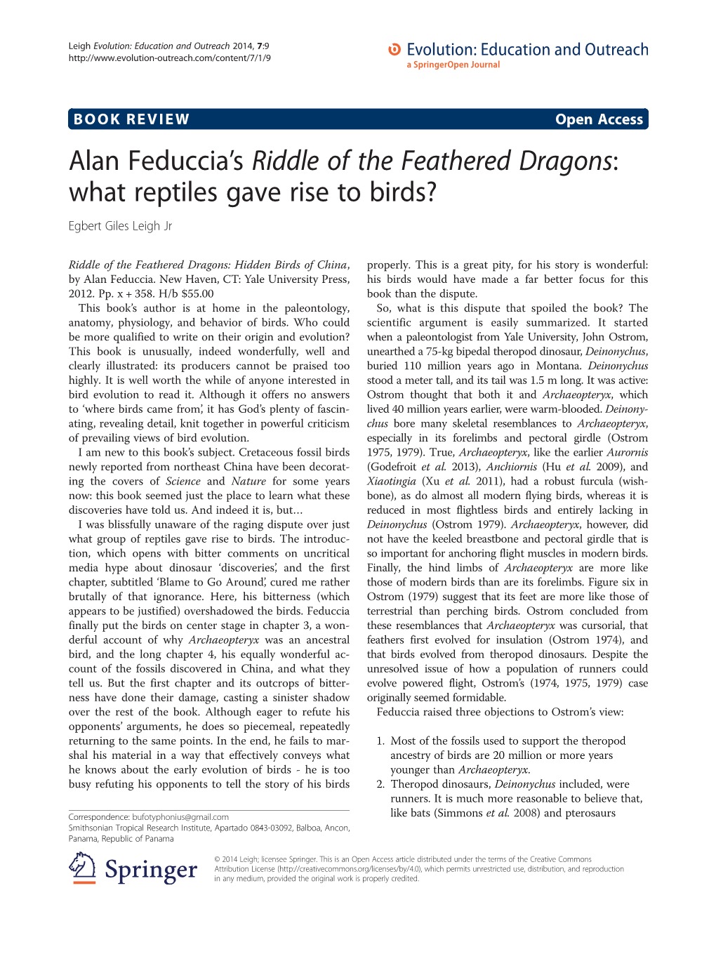 Alan Feduccia's Riddle of the Feathered Dragons: What Reptiles