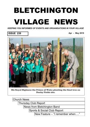 Bletchington Village News Keeping You Informed of Events and Organisations in Your Village