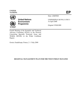 United Nations Environment Programme Cep Technical Report 2007
