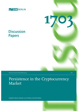 Persistence in the Cryptocurrency Market