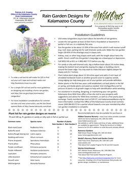 Rain Gardens for Kalamazoo County