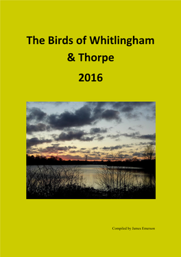 The Birds of Whitlingham & Thorpe 2016