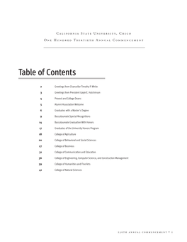 Table of Contents