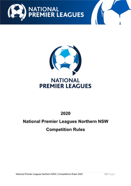 2020 National Premier Leagues Northern NSW Competition Rules