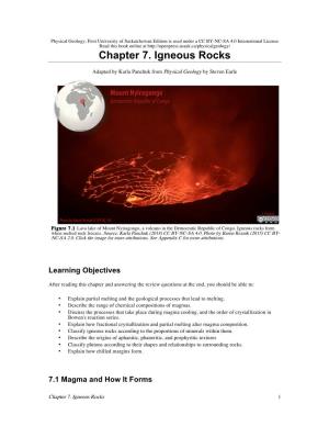 Chapter 7. Igneous Rocks