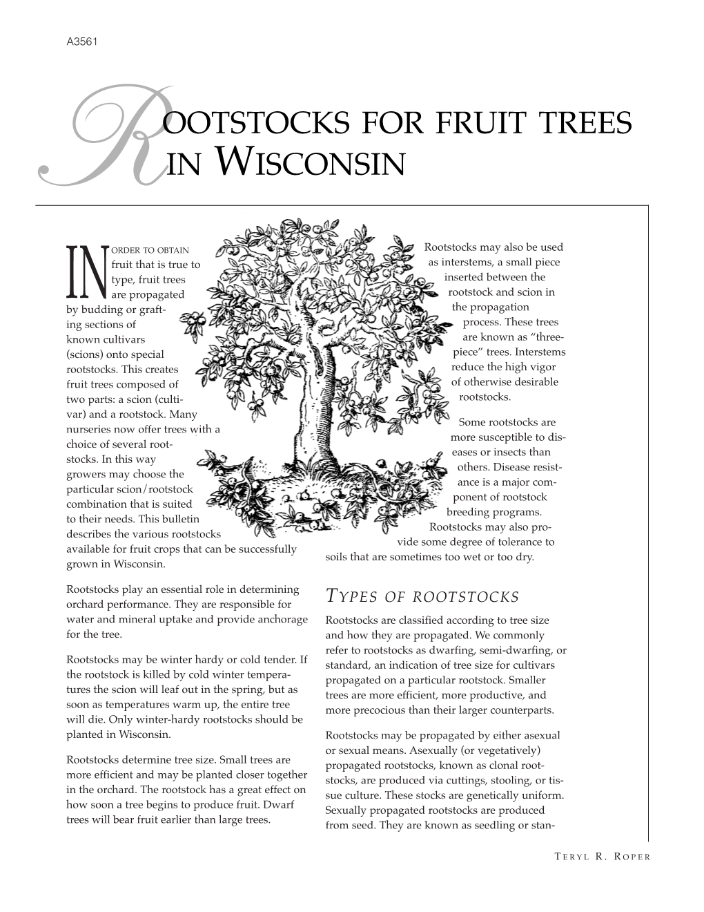 Rootstocks for Fruit Trees in Wisconsin R-11-01