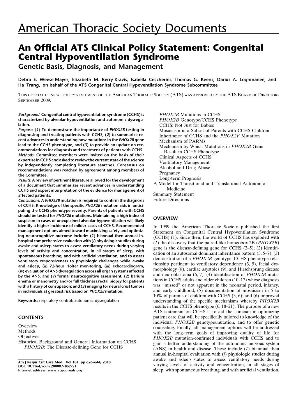 Congenital central hypoventilation syndrome что это