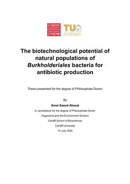 Paraburkholderia Bacteria As Interesting Sources of Specialized Metabolites