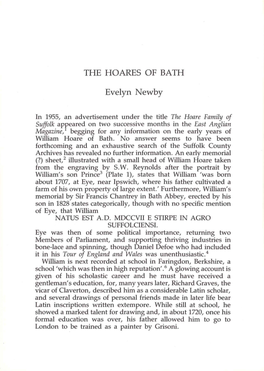THE HOARES of BATH Evelyn Newby