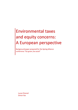 Environmental Taxes and Equity Concerns: a European Perspective