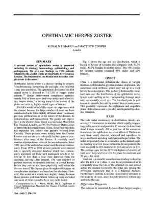Ophthalmic Herpes Zoster