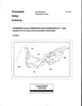 Tennessee Valley Reservoir and Stream Quality - 1993 Summary of Vital Signs and Use Suitability Monitoring