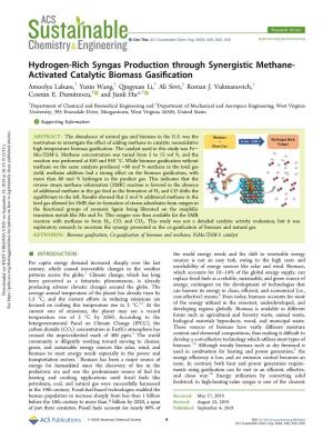 Hydrogen-Rich Syngas Production Through Synergistic Methane