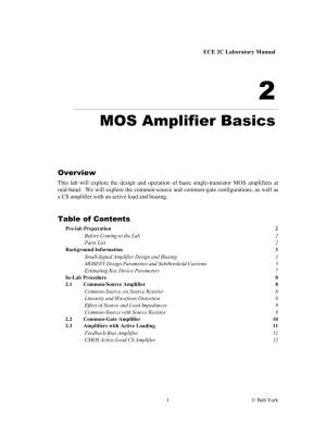 MOS Amplifier Basics