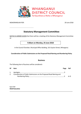 Statutory Management Committee