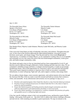 Letter Sent by a Broad Coalition of Environmental, Environmental Justice, Faith, Health and Other Groups Representing Community Needs Across the U.S