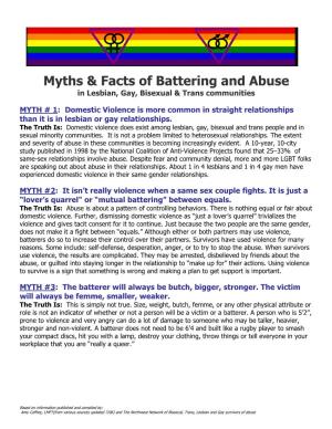 Ten Myths About Lesbian and Gay DV