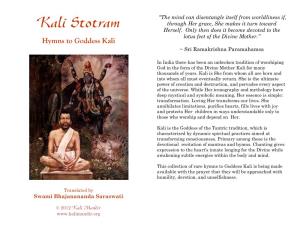 Kali Stotram Herself
