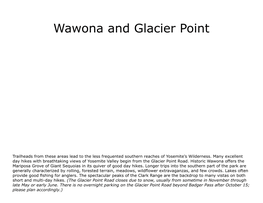 Wawona and Glacier Point