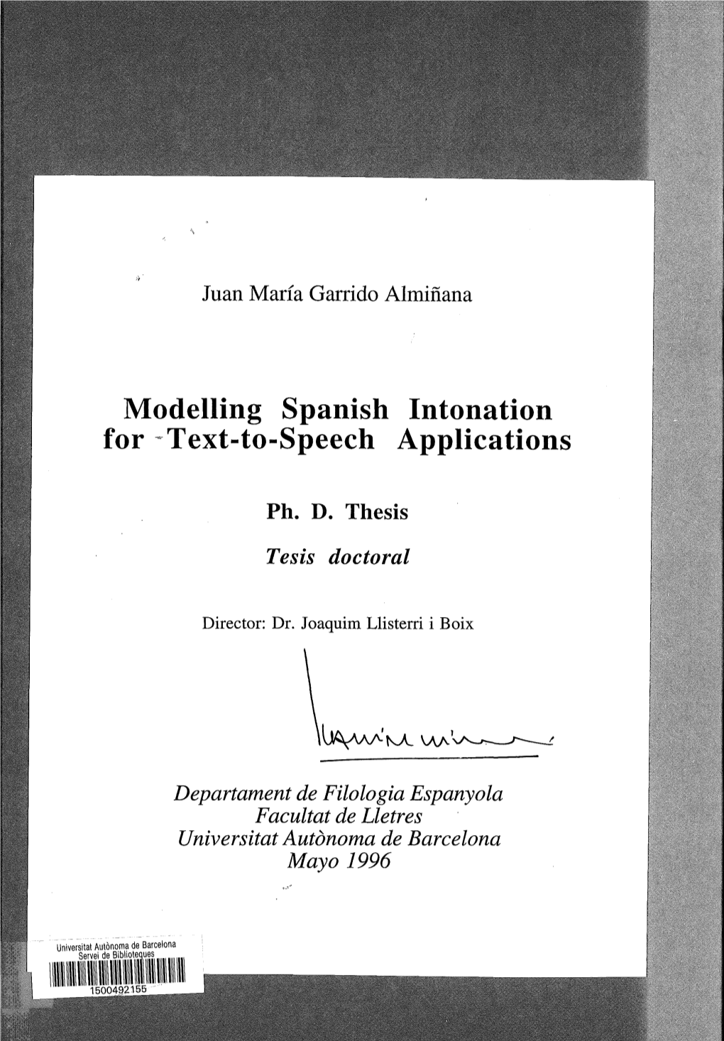 Modelling Spanish Intonation for -Text-To-Speech Applications