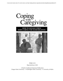 COPING with CAREGIVING 1 a More Recent Revision Exists, for Current Version, See