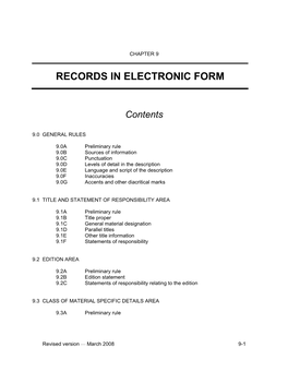 Records in Electronic Form